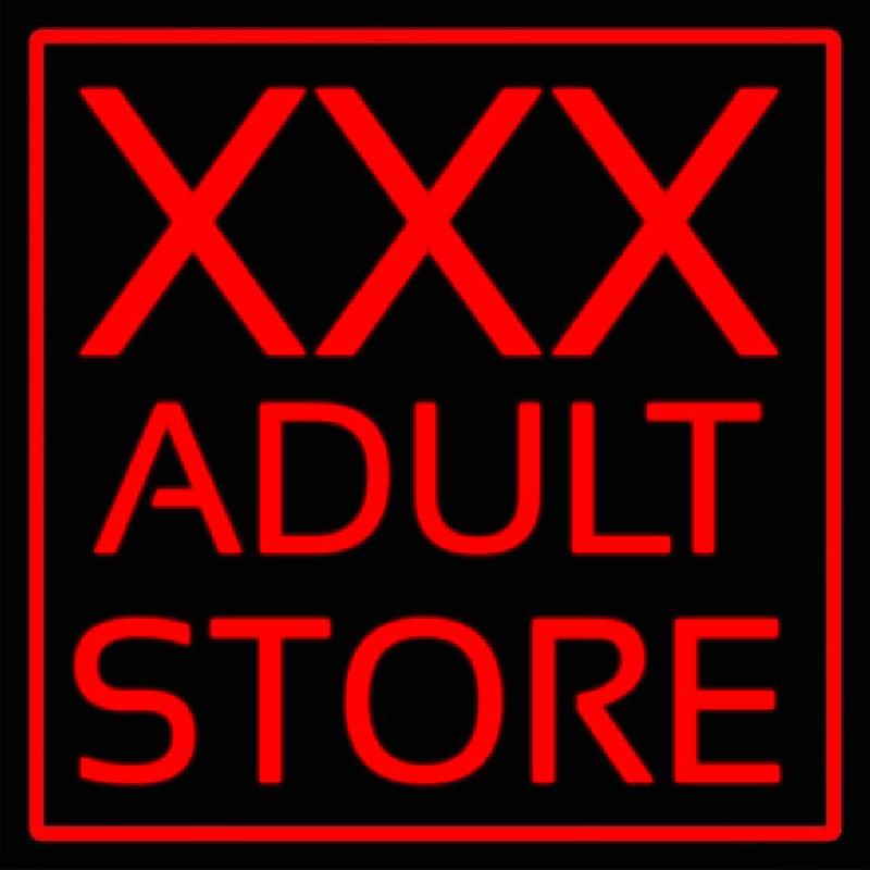 Red  Border X   Adult Store Leuchtreklame