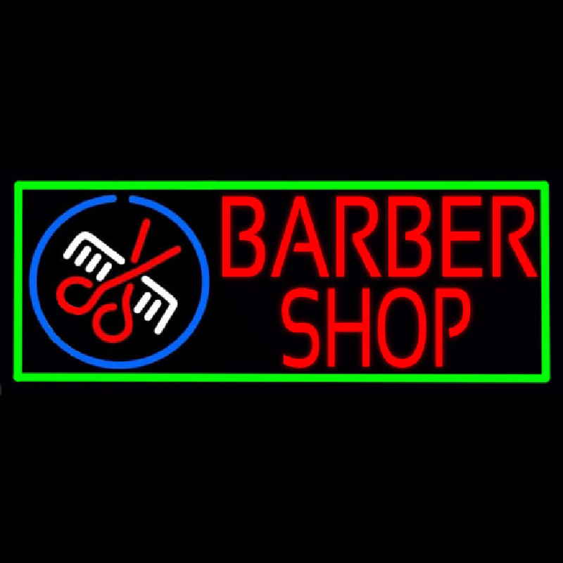 Red Barber Shop Leuchtreklame