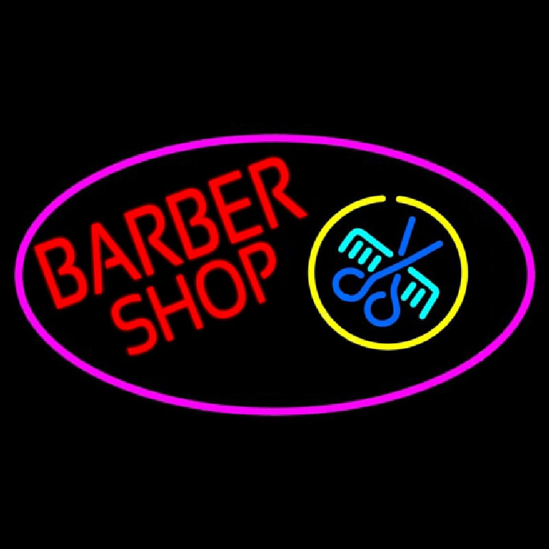 Red Barber Shop Leuchtreklame