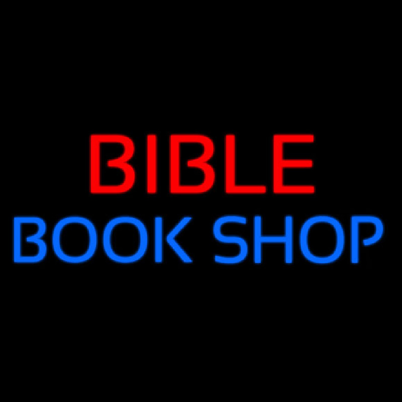 Red Bible Blue Book Shop Leuchtreklame