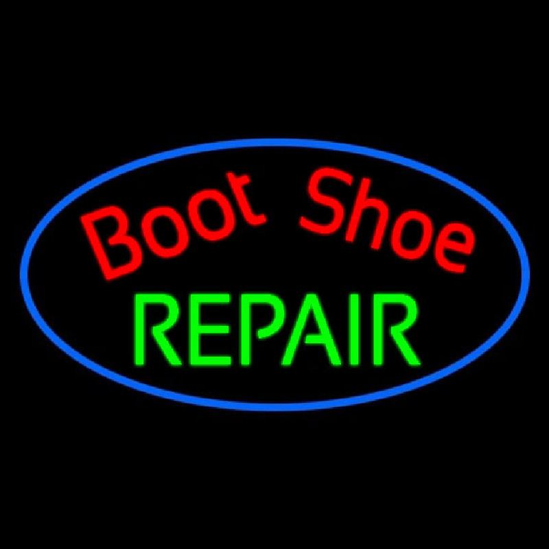 Red Boot Shoe Repair Leuchtreklame