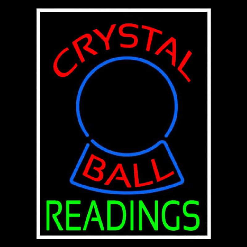 Red Crystal Ball Green Reader Leuchtreklame