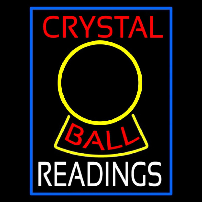 Red Crystal Ball White Reader Leuchtreklame