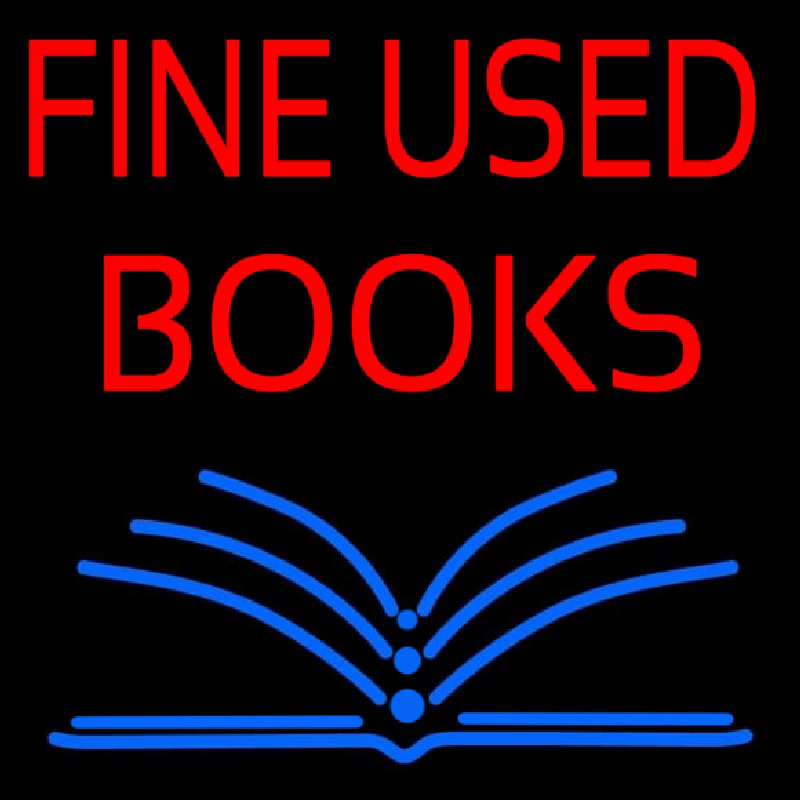 Red Fine Used Books Leuchtreklame