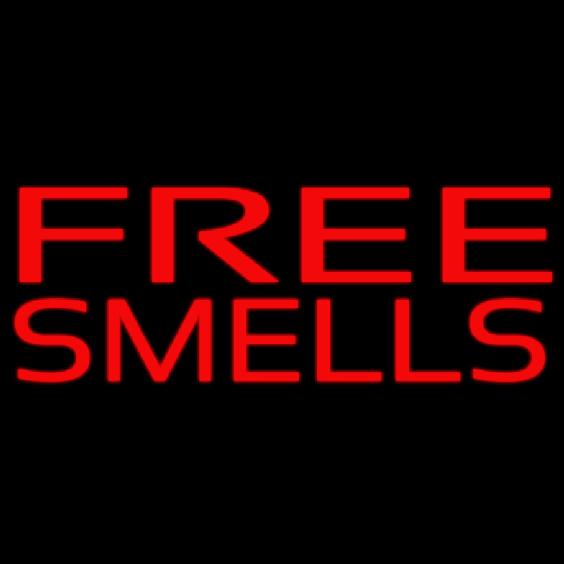 Red Free Smells Leuchtreklame