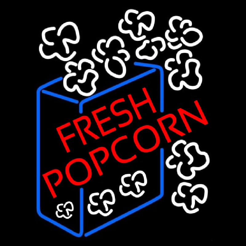 Red Fresh Popcorn Leuchtreklame