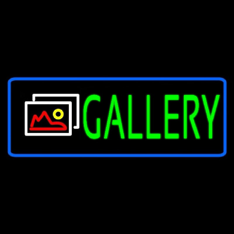 Red Gallery With Logo With Border Leuchtreklame