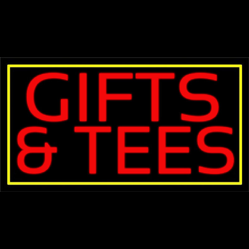 Red Gifts And Tees With Border Leuchtreklame