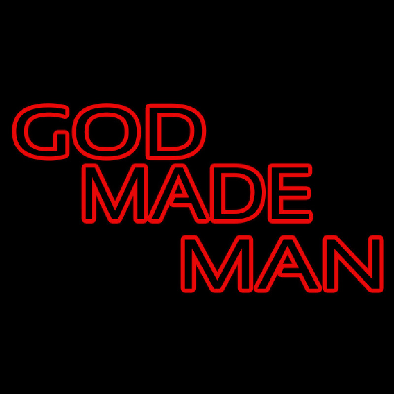 Red God Made Man Leuchtreklame