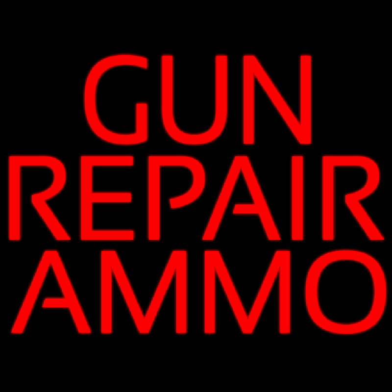 Red Gun Repair Ammo Leuchtreklame