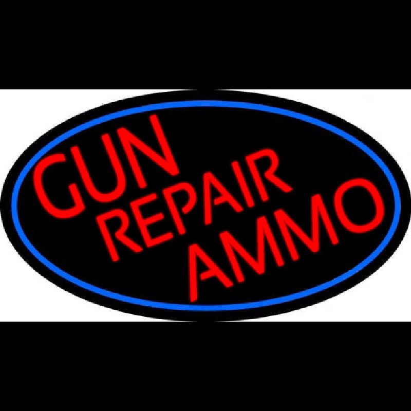 Red Gun Repair Ammo Leuchtreklame