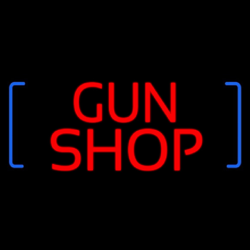 Red Gun Shop Leuchtreklame