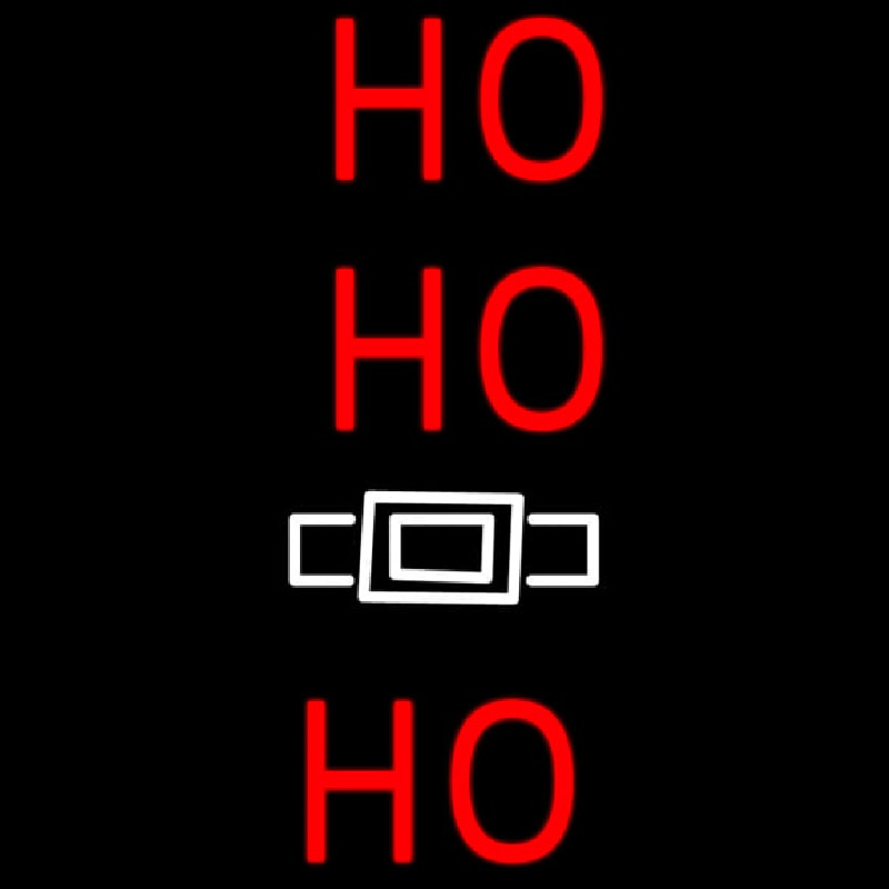 Red Ho Ho Ho Santa Logo Leuchtreklame