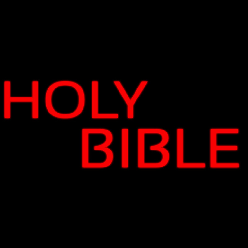 Red Holy Bible Leuchtreklame