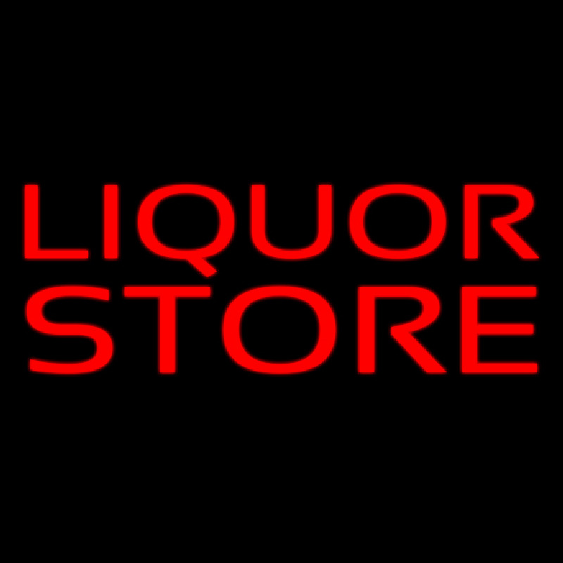 Red Liquor Store Leuchtreklame