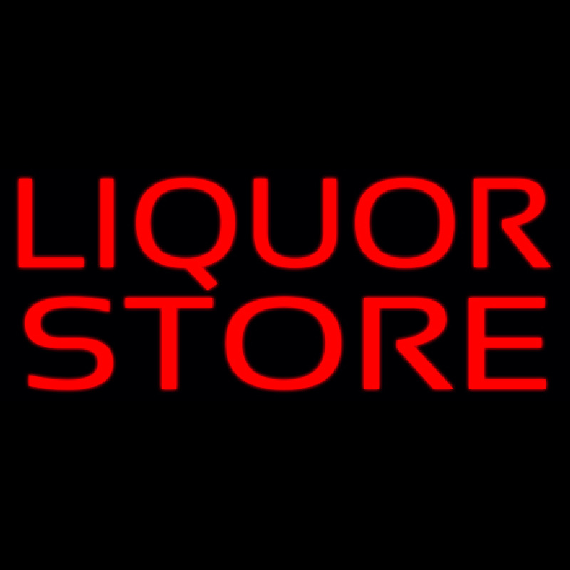 Red Liquor Store Leuchtreklame