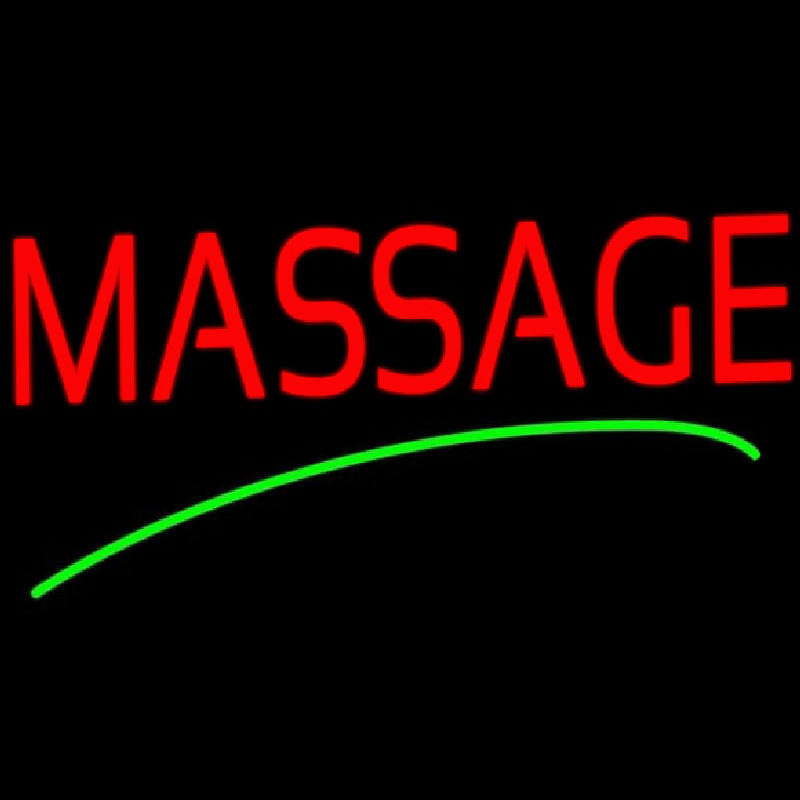 Red Massage Green Line Leuchtreklame