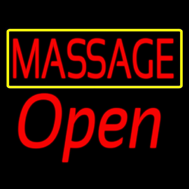 Red Massage Open Leuchtreklame