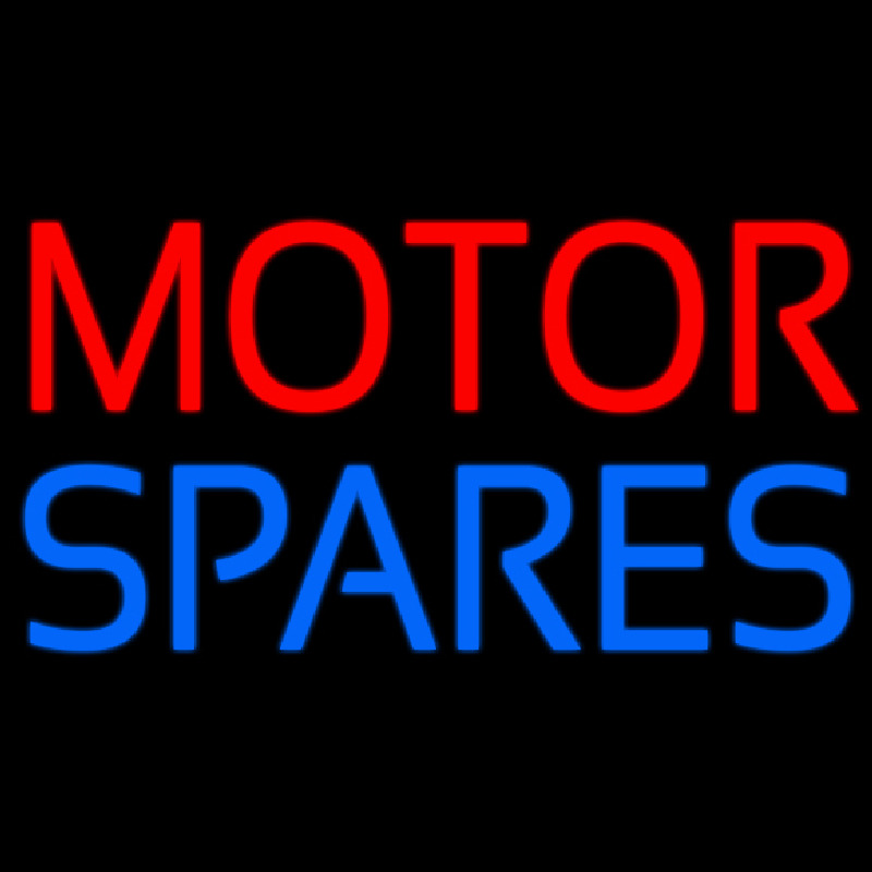 Red Motor Blue Spares 1 Leuchtreklame