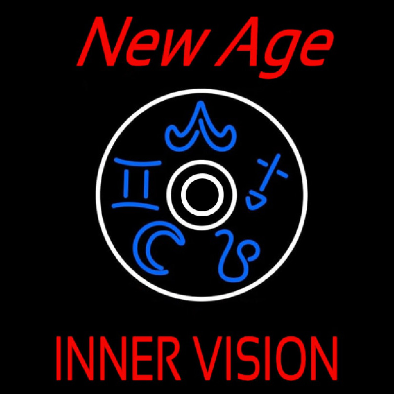 Red New Age Inner Vision Leuchtreklame