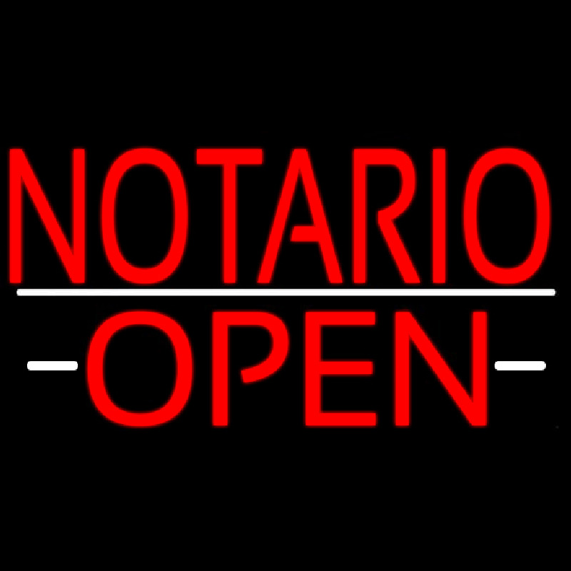 Red Notario Open Leuchtreklame