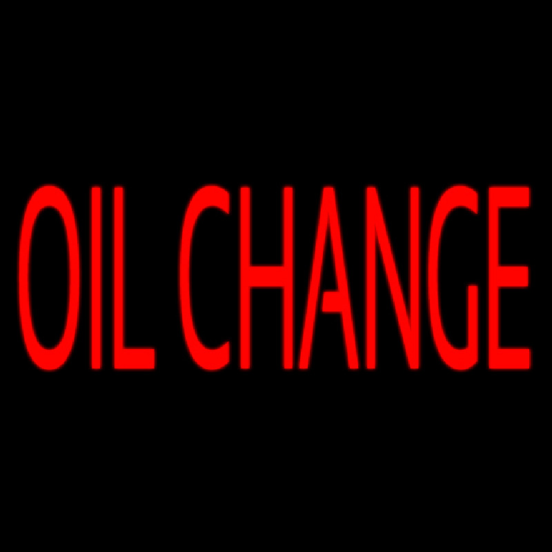 Red Oil Change Leuchtreklame