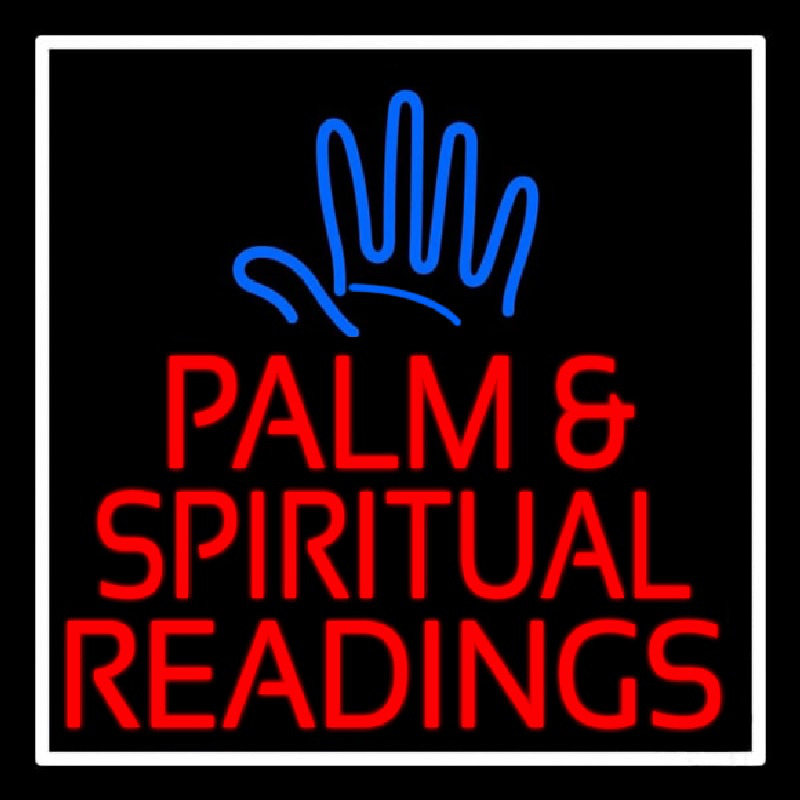 Red Palm And Spiritual Readings Leuchtreklame