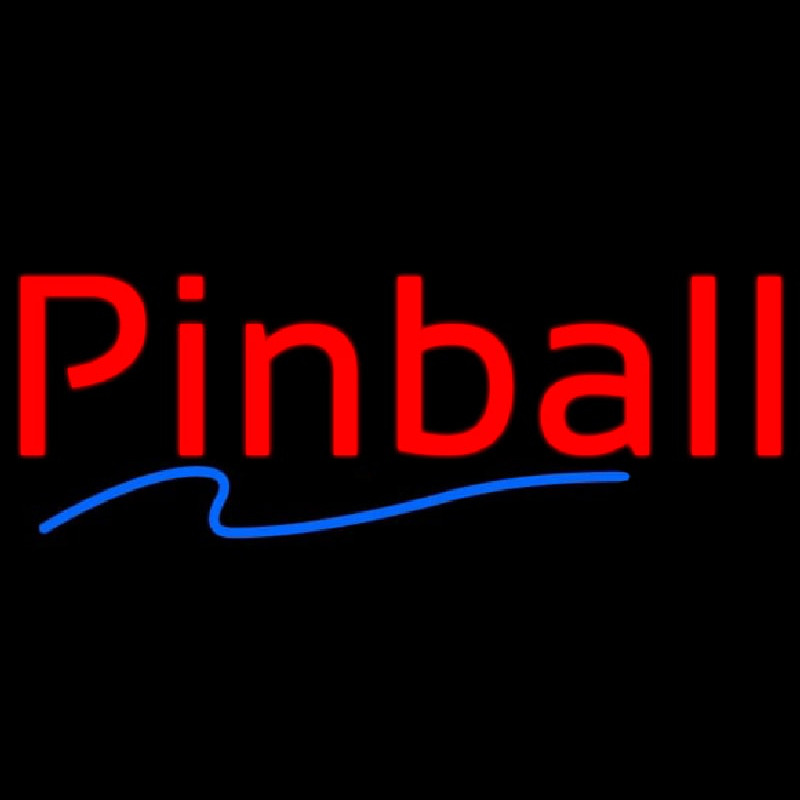 Red Pinball Blue Line Leuchtreklame