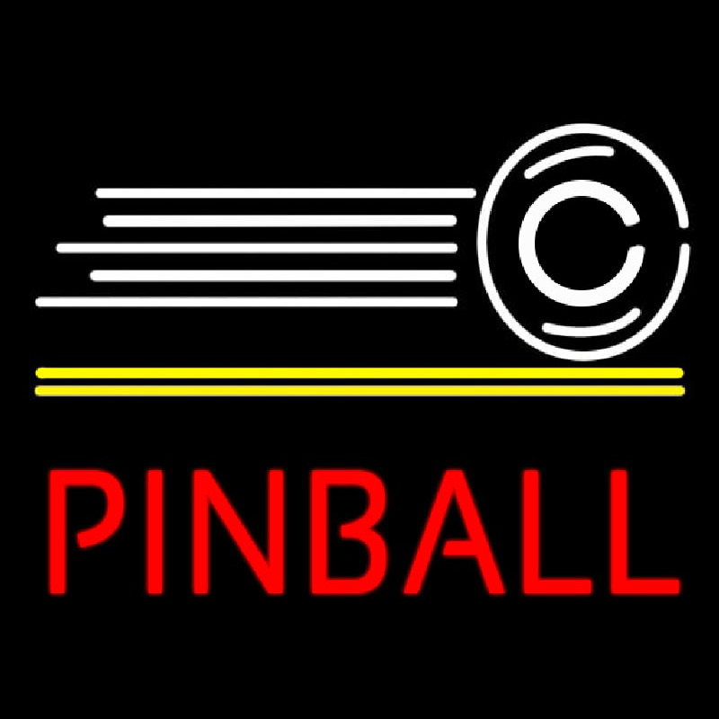 Red Pinball With Logo Leuchtreklame