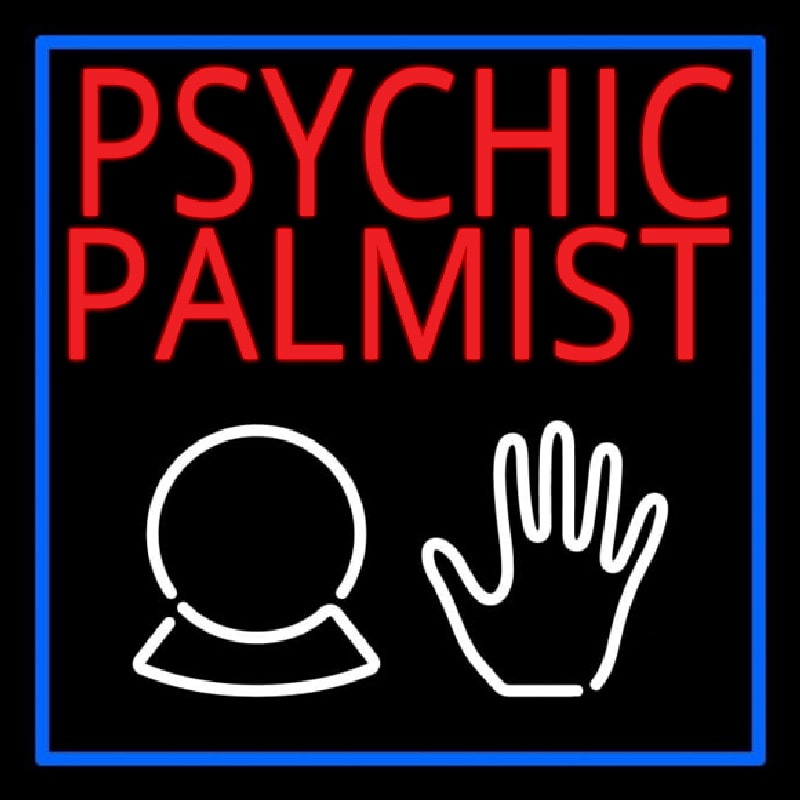 Red Psychic Palmist Leuchtreklame