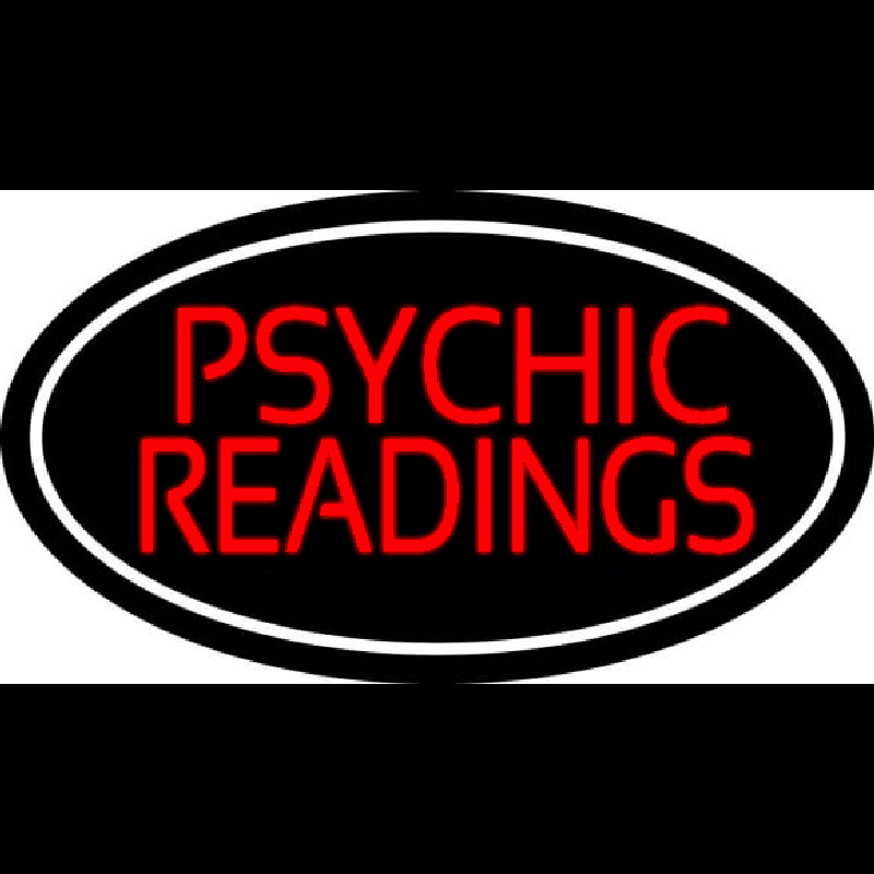 Red Psychic Readings White Border Leuchtreklame