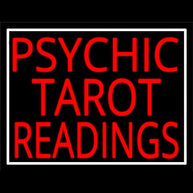 Red Psychic Tarot Readings Block Leuchtreklame