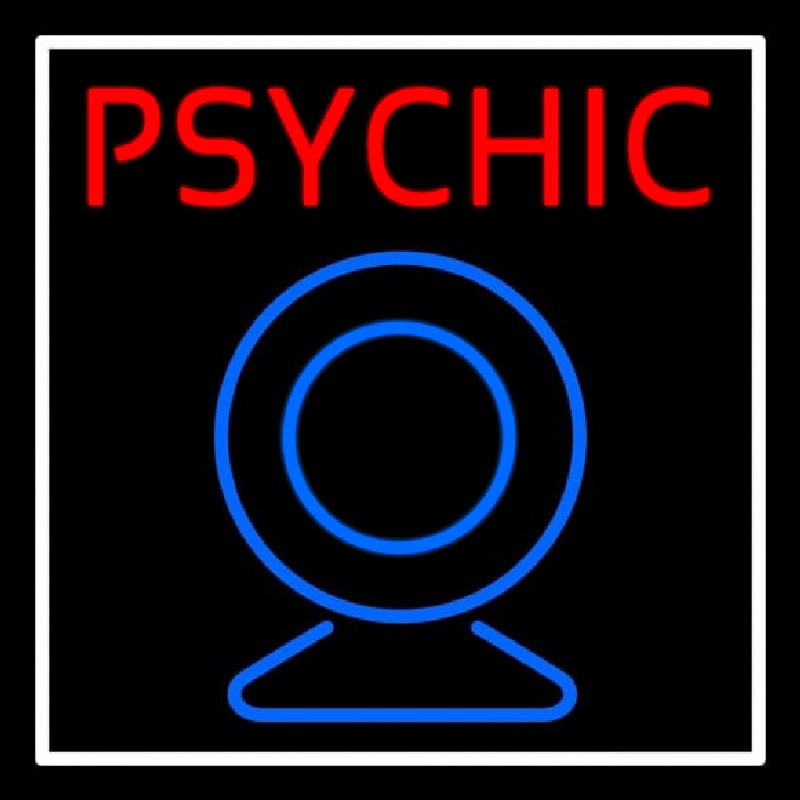 Red Psychic With Crystal Leuchtreklame