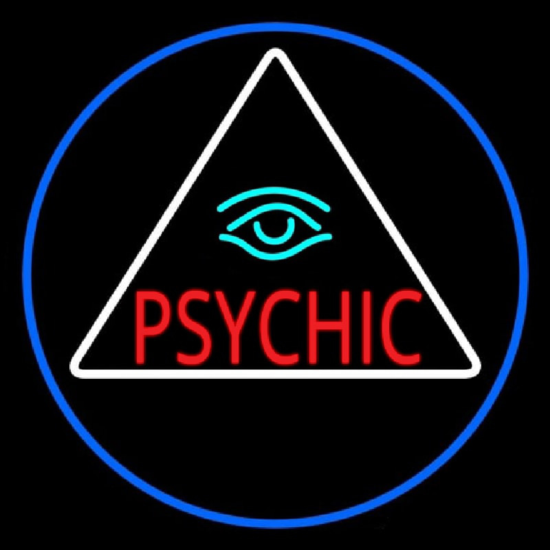 Red Psychic With Turquoise Eye Leuchtreklame