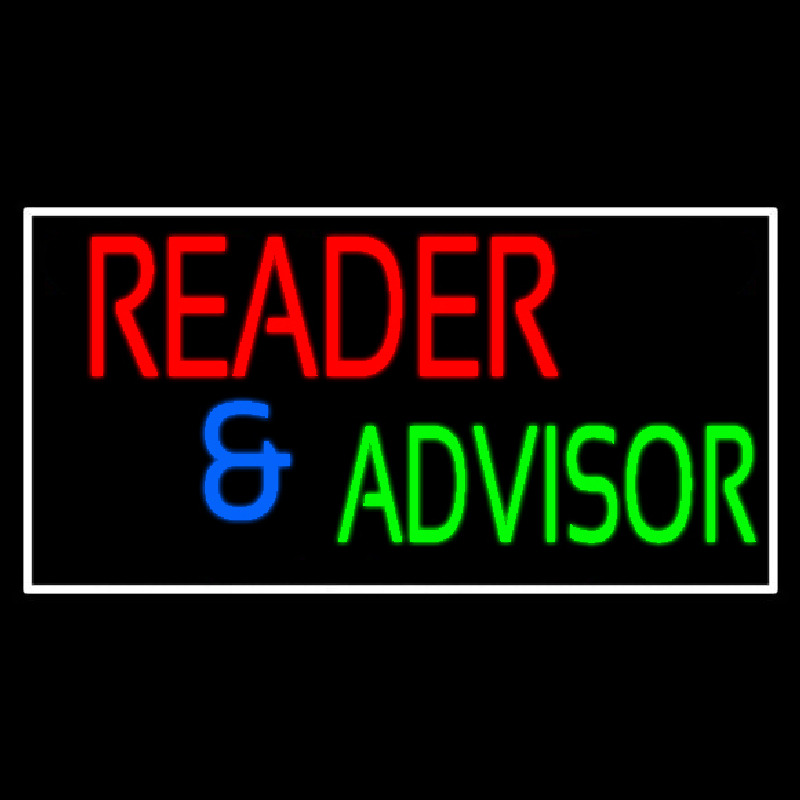 Red Reader And Green Advisor Leuchtreklame