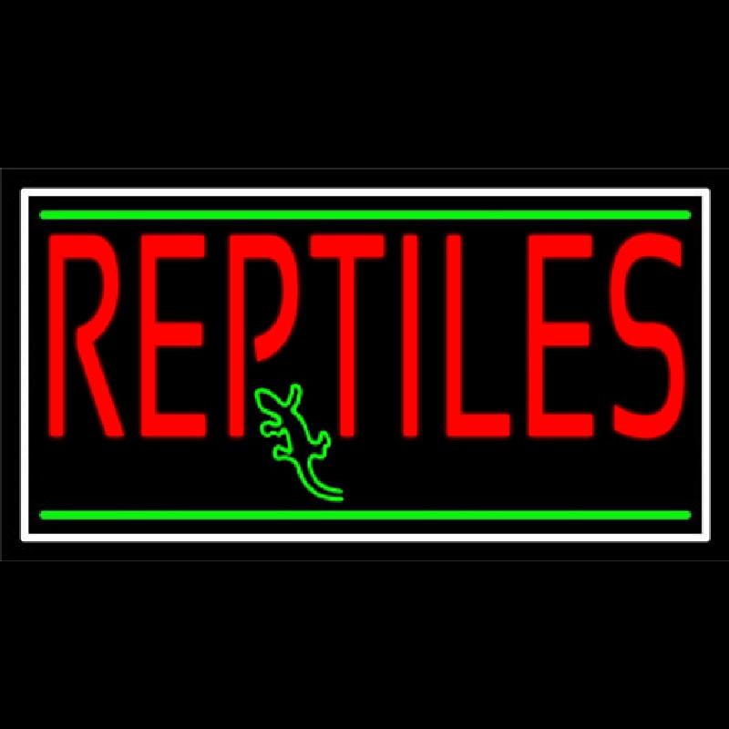 Red Reptiles Block 1 Leuchtreklame