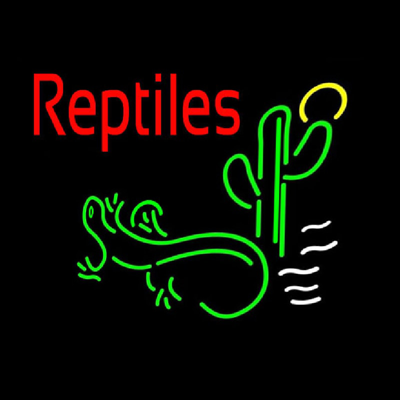 Red Reptiles Green Logo 1 Leuchtreklame