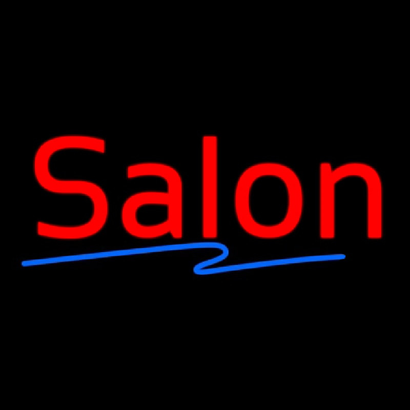 Red Salon Blue Line Leuchtreklame