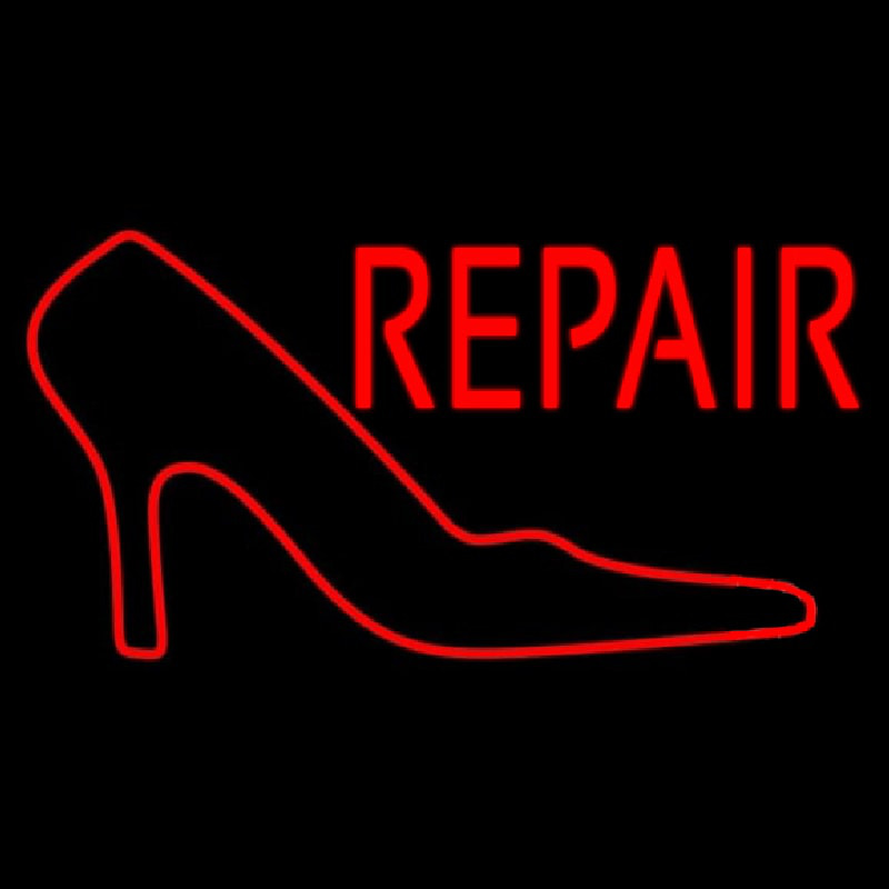 Red Sandal Logo Repair Leuchtreklame