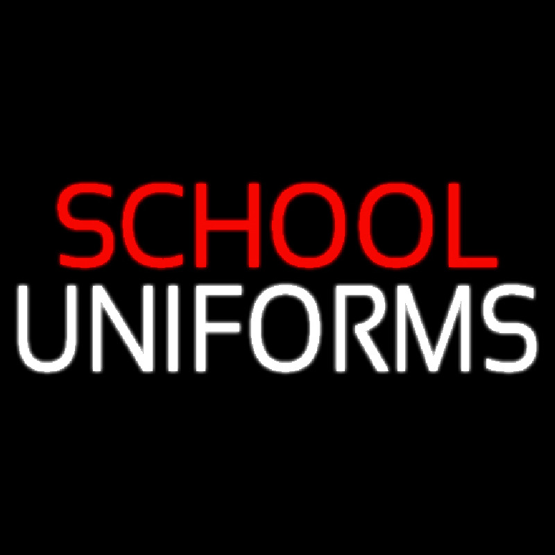 Red School White Uniforms Leuchtreklame