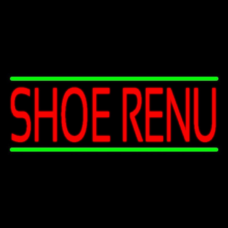 Red Shoe Renu Green Line Leuchtreklame