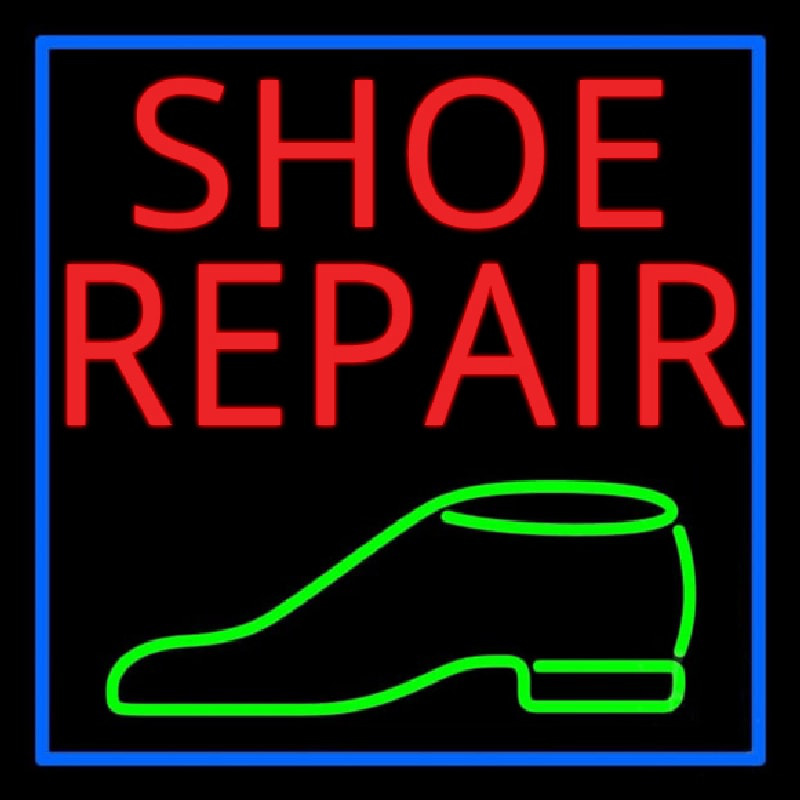 Red Shoe Repair Green Shoe Leuchtreklame