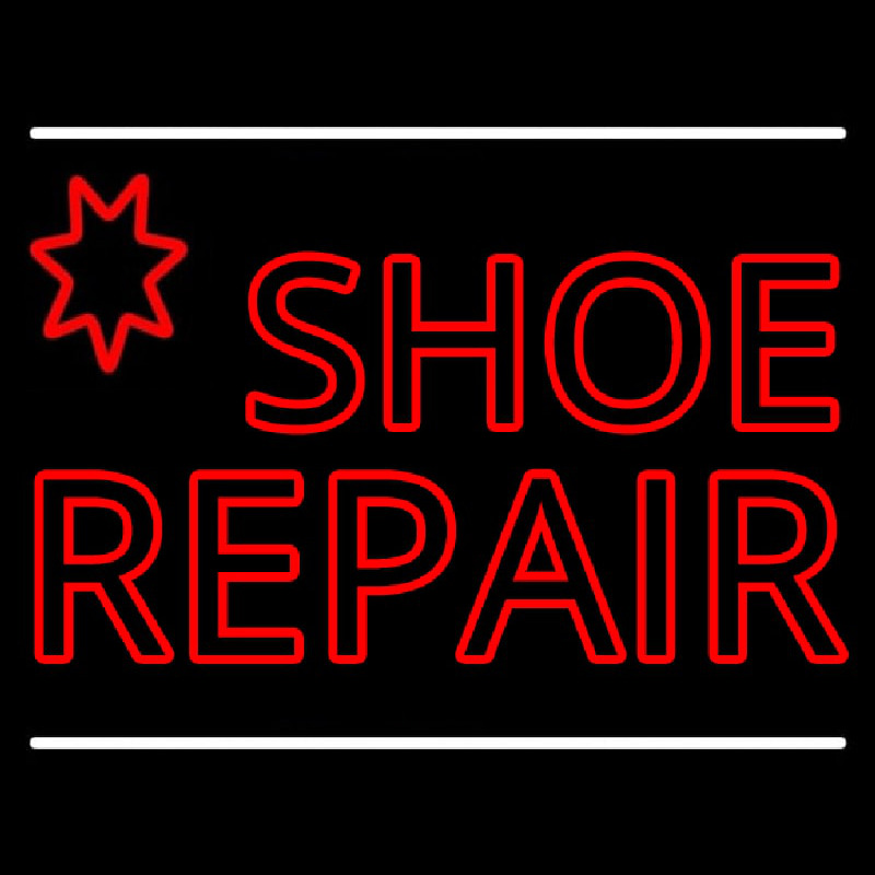 Red Shoe Repair Leuchtreklame