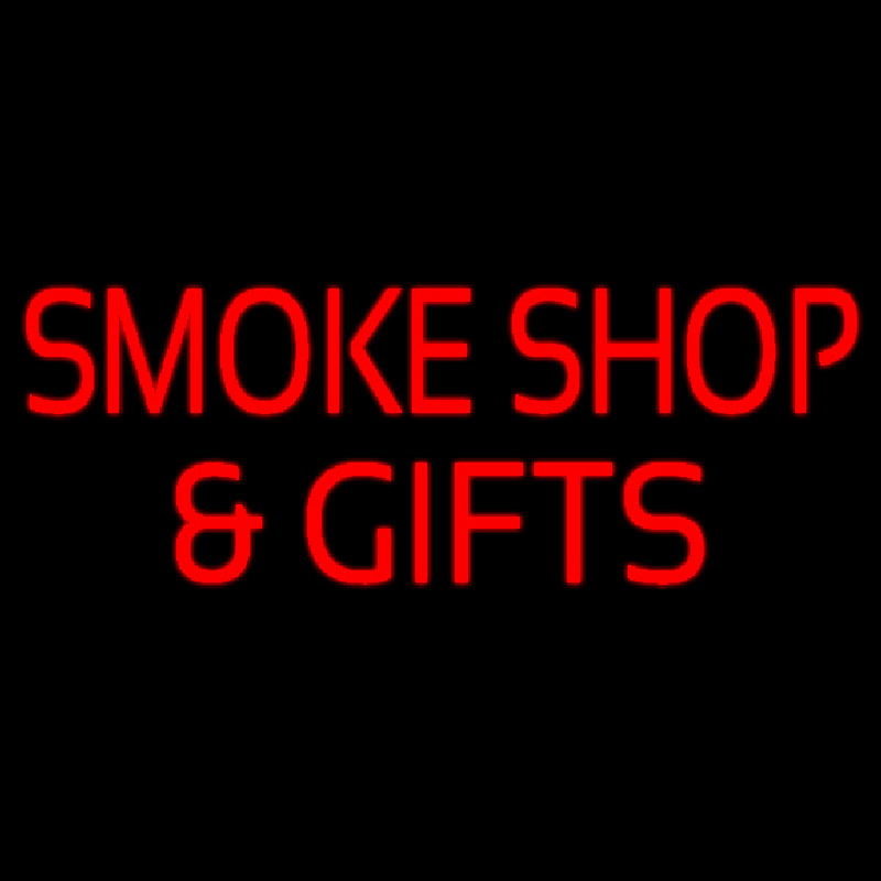 Red Smoke Shop And Gifts Leuchtreklame