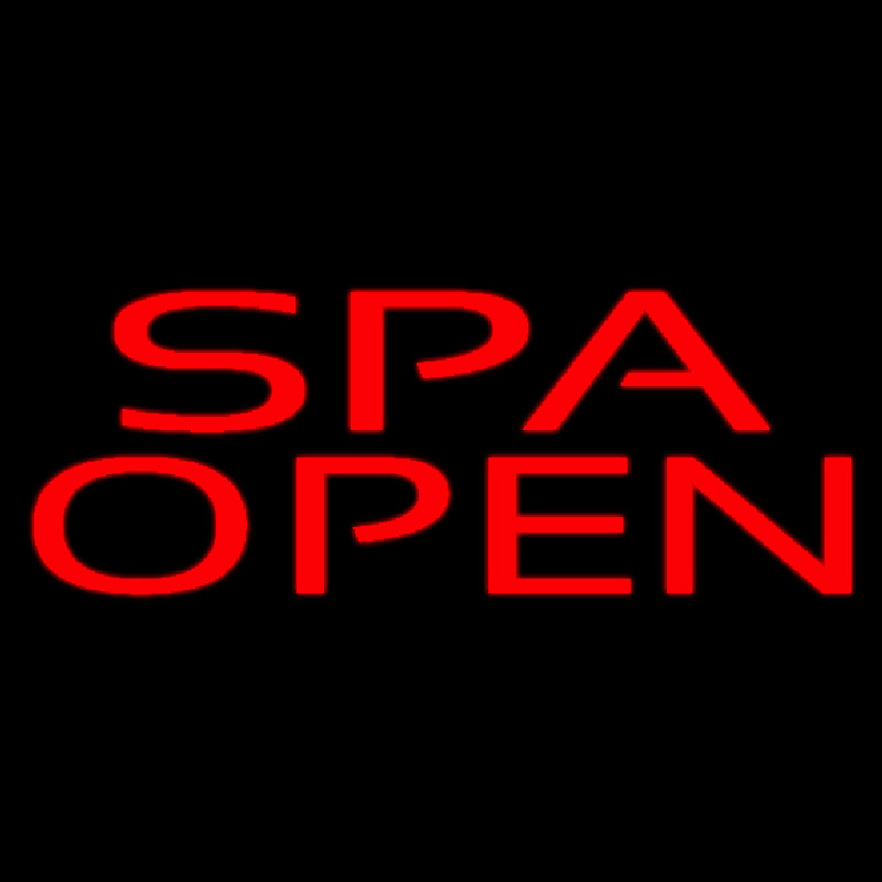 Red Spa Open Leuchtreklame