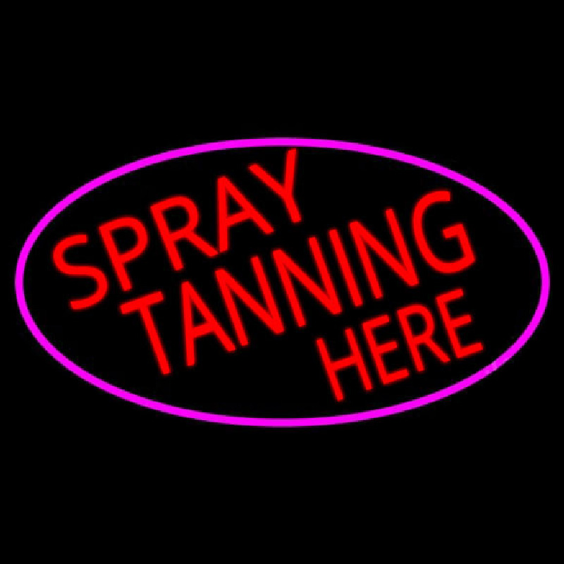 Red Spray Tanning Here Leuchtreklame