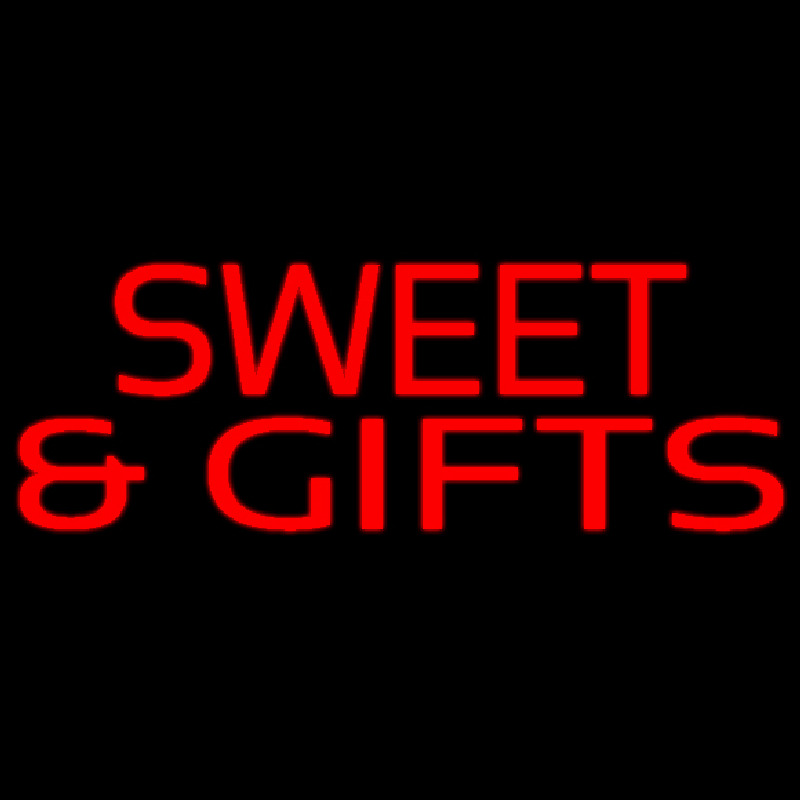 Red Sweets And Gifts Leuchtreklame