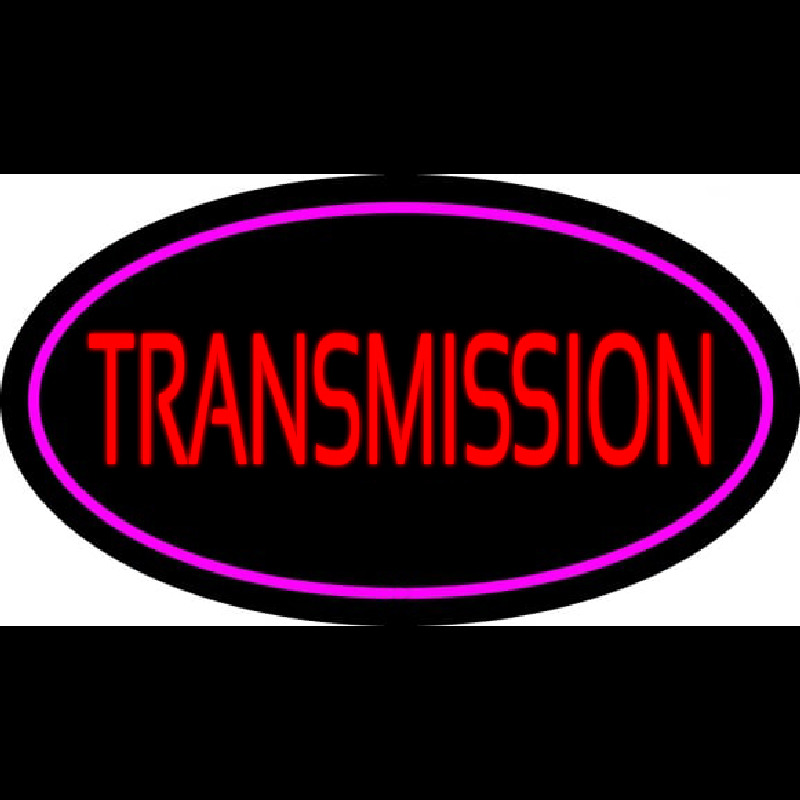 Red Transmission Purple Oval Leuchtreklame