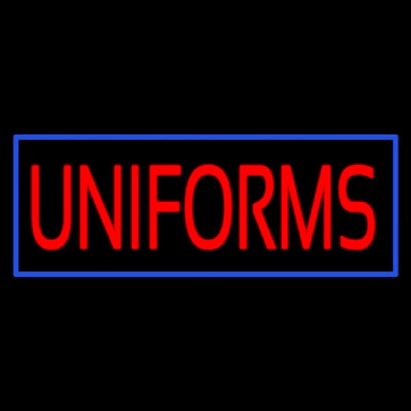 Red Uniforms Blue Border Leuchtreklame