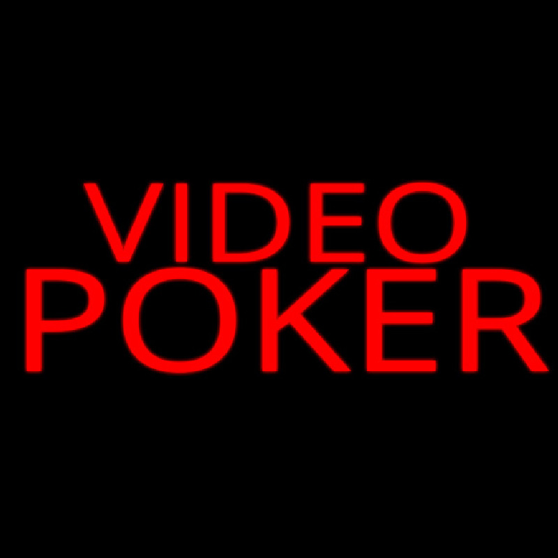 Red Video Poker Leuchtreklame